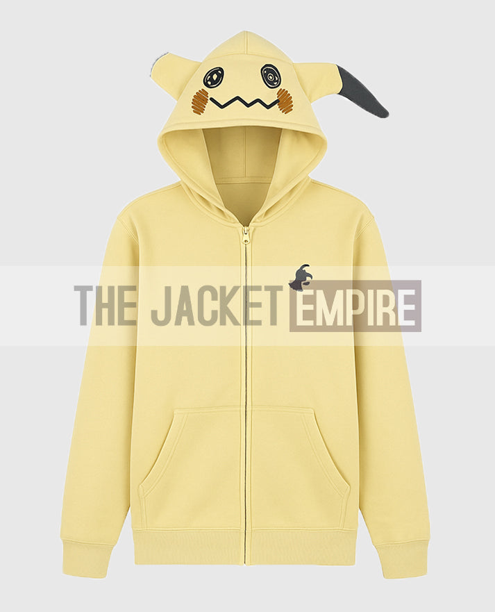 Mimikyu Themed French Terry Zip-Up Hoodie