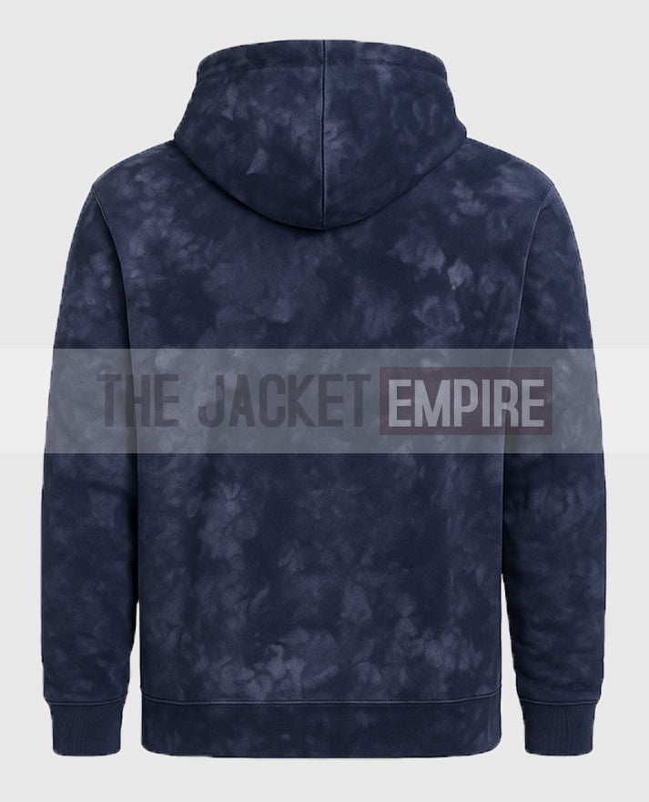 Snorlax Blue Mineral-Wash Pullover Hoodie