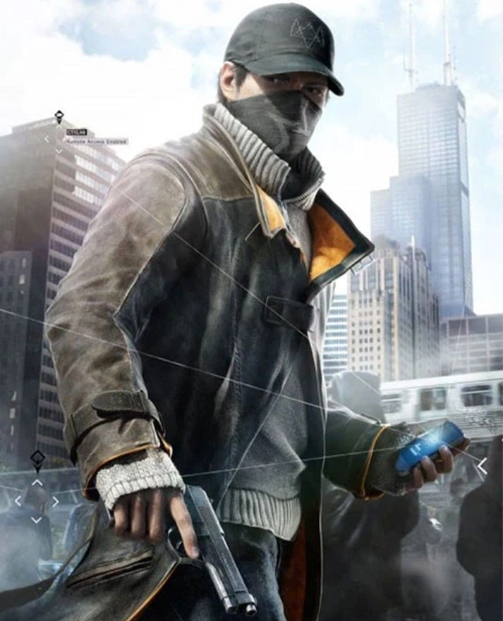 Aiden Pearce Watch Dog Leather Trench Coat