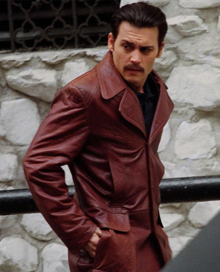 Johnny Depp Donnie Brasco Leather Blazer