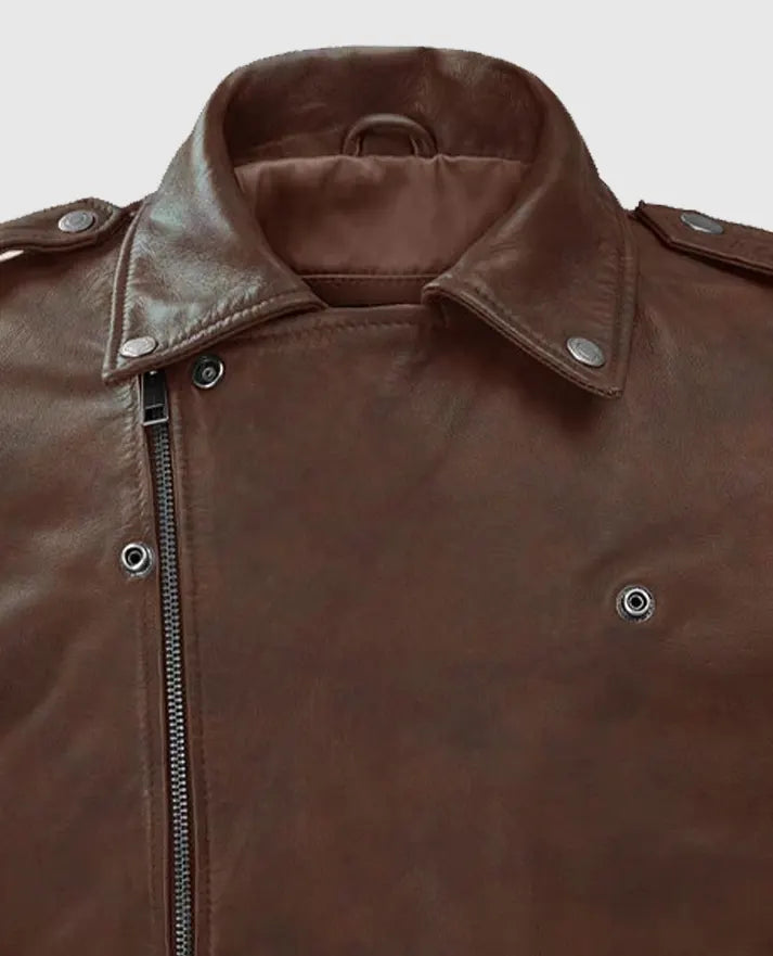 Men's Rutland Spanish Brown Riding Leather Jacket