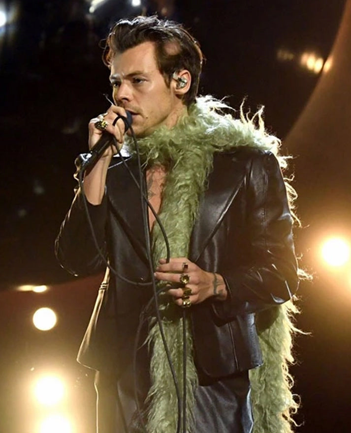 Grammy Awards 2021 Harry Styles Leather Blazer