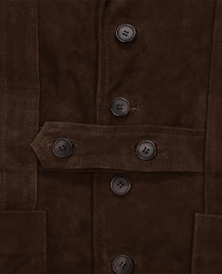 Men's Suede Safari Dune Leather Blazer