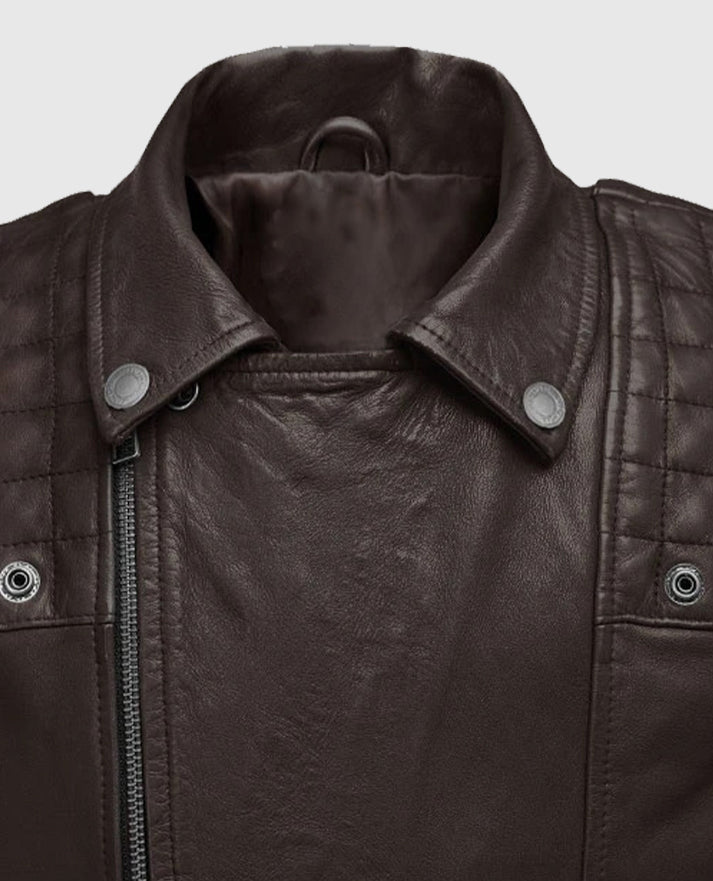 Men's Brown Ironwood Biker Leather Jacket