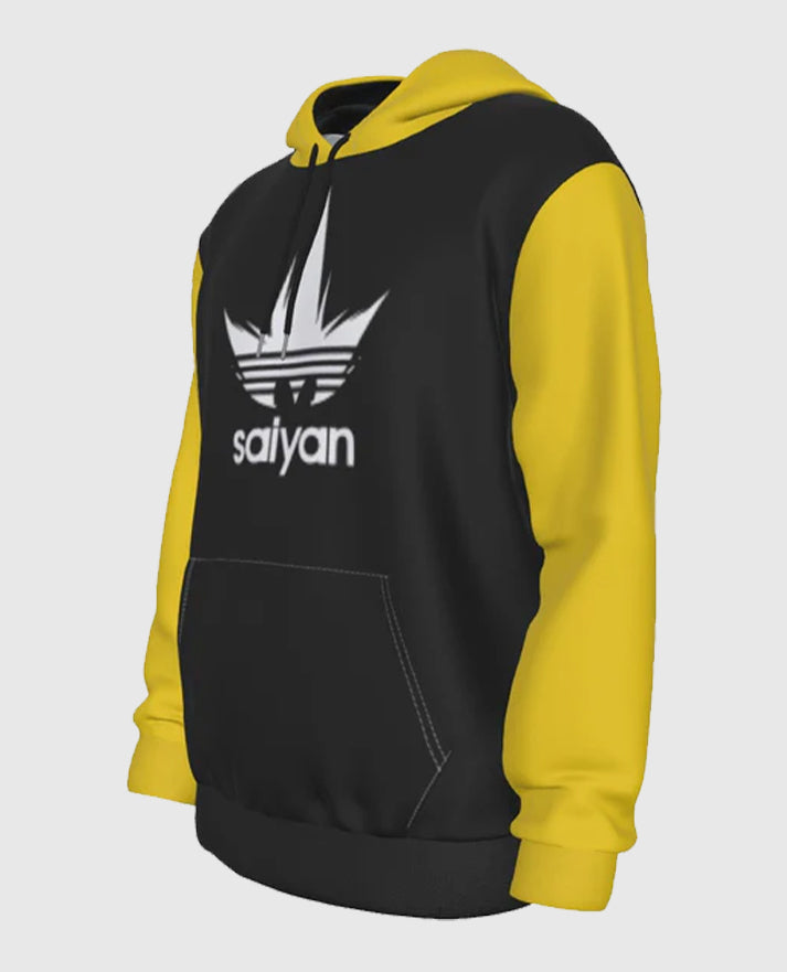 Saiyan Adidas Yellow and Black Hoodie