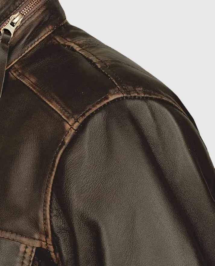 Men's Dark Brown Retro Leather Jacket