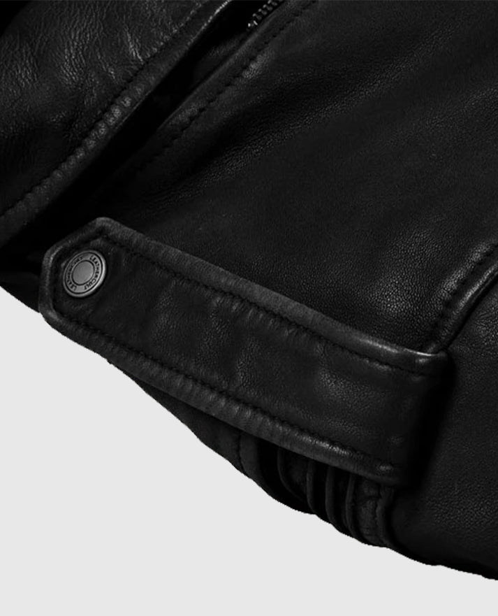 Men's Rider Falcon Black Leather Jacket