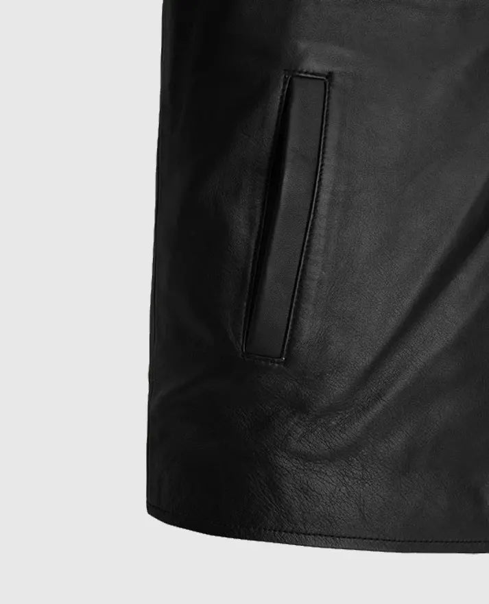 Lionel Messi Black Leather Jacket