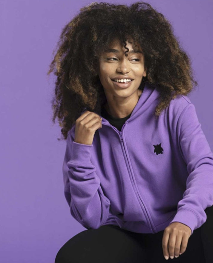 Gengar Themed French Terry Zip-Up Hoodie