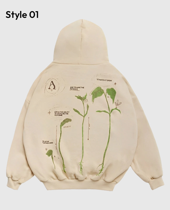 Alchemai Tree Of Life Cream Hoodie