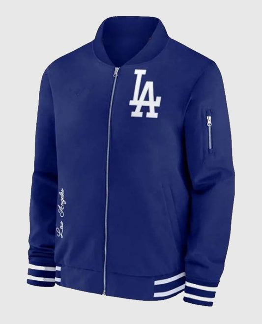 Dave Roberts LA Dodgers Blue Bomber Jacket