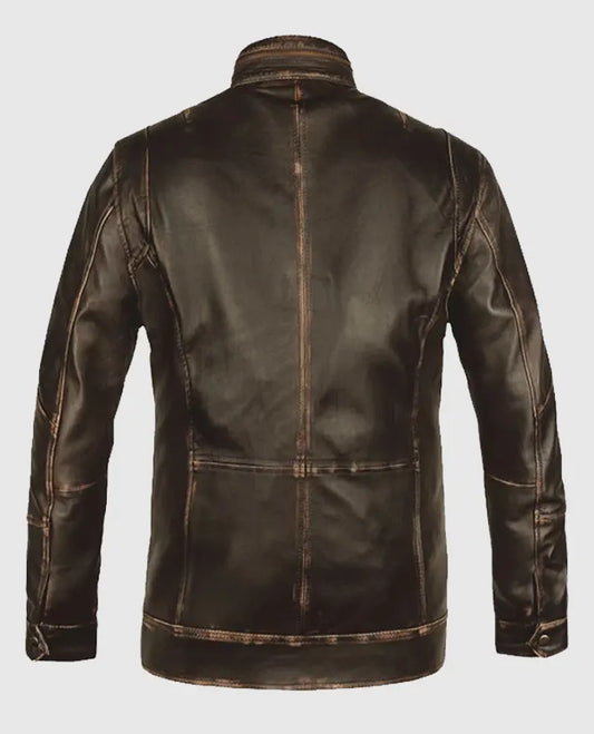 Men's Dark Brown Retro Leather Jacket