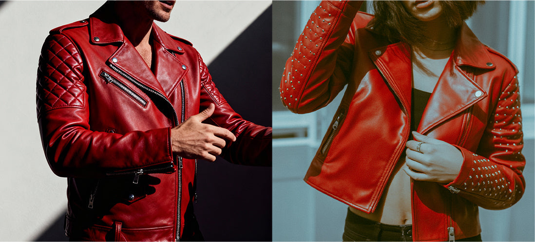 Buy Stylish Red Leather Jackets For Christmas 2025 Winter Looks