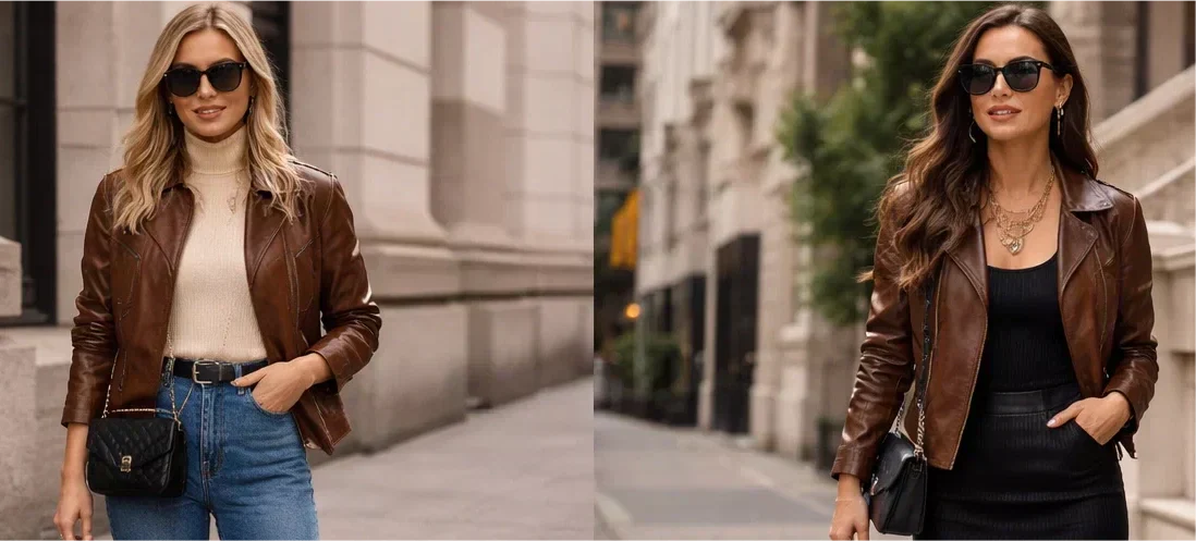 How to Style a Women’s Brown Leather Jacket: Outfits That Stand Out