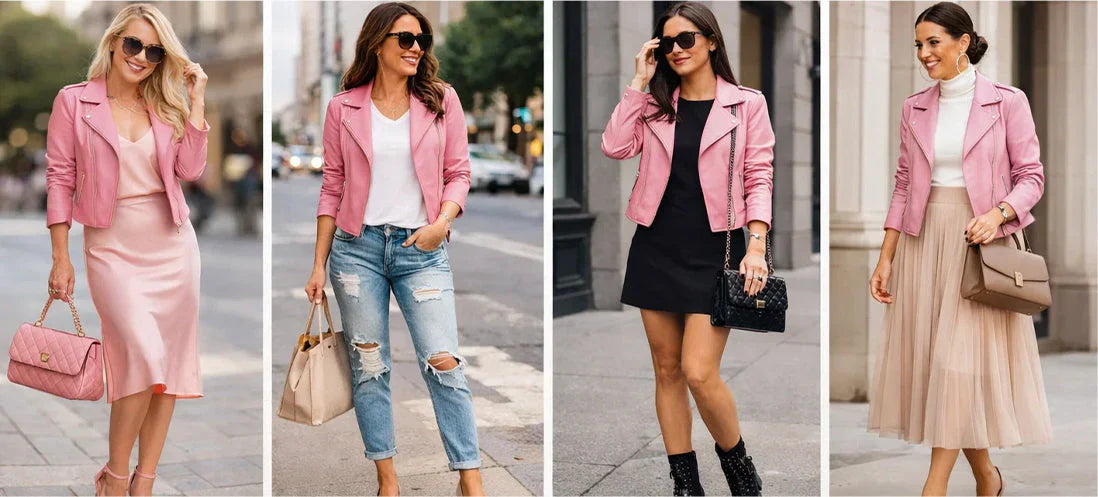 How to Style a Pink Leather Jacket: Chic Outfit Ideas for Women