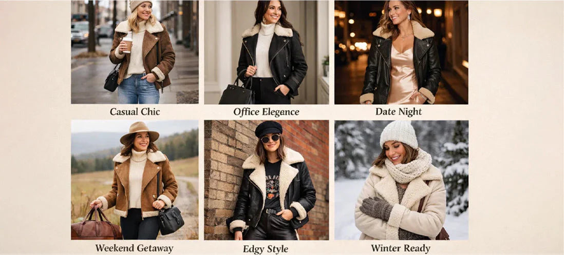 Women’s Shearling Jacket Guide: How to Style for Every Occasion