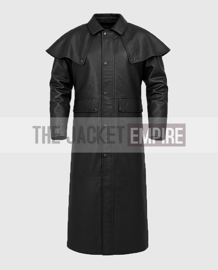 Men's Leather Duster Coat