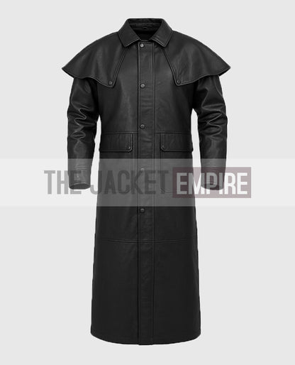 Men's Leather Duster Coat