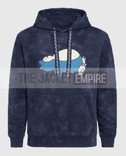 Snorlax Blue Mineral-Wash Pullover Hoodie