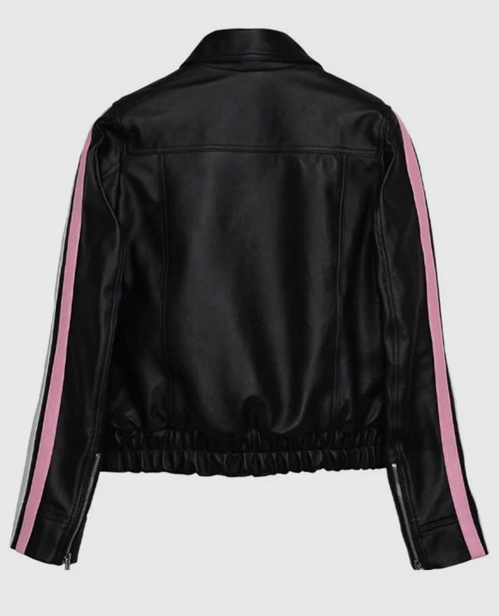 Diddi Moda Ribbon Leather Jacket