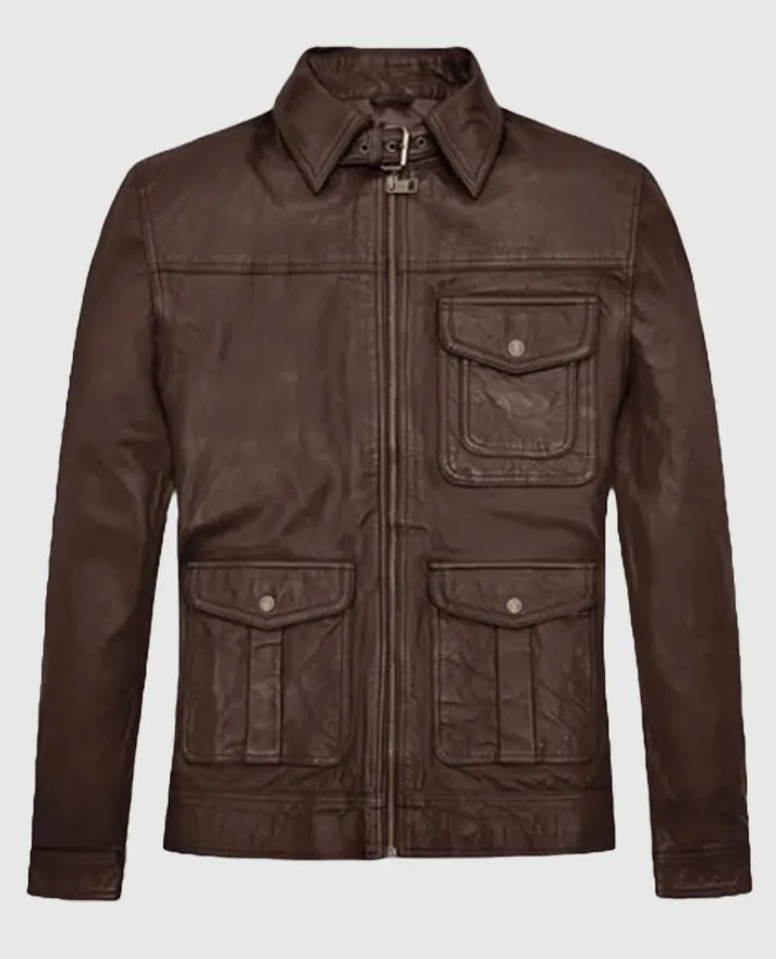 Men's Retro Brown Leather Jacket