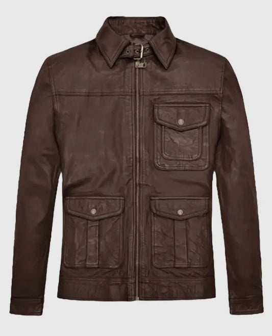 Men's Retro Brown Leather Jacket