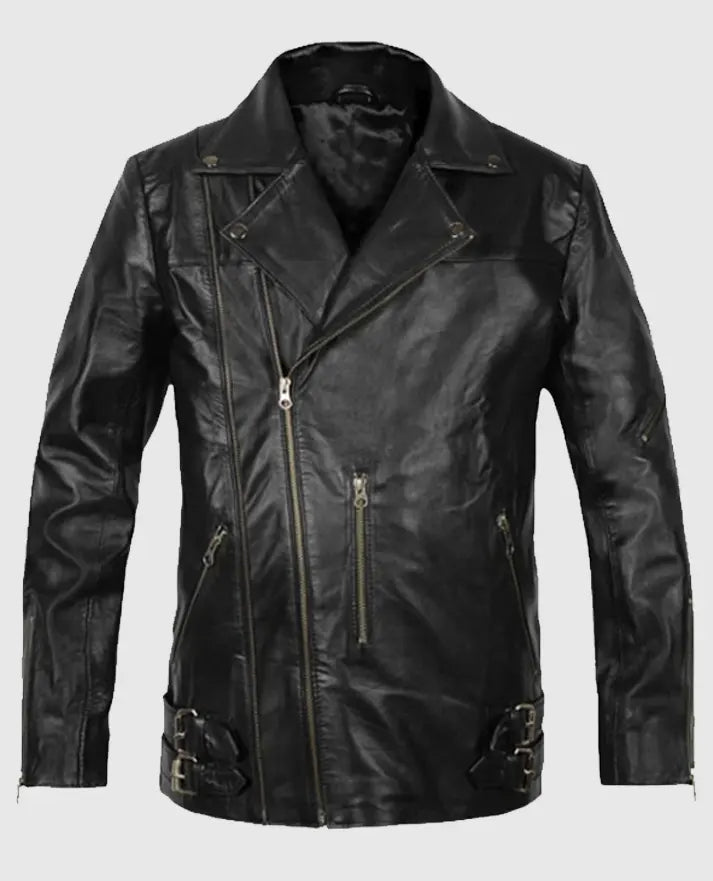 Men’s Black Biker Leather Jacket