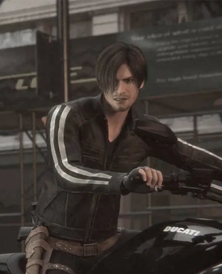 Resident Evil Vendetta Leon Kennedy Leather Jacket