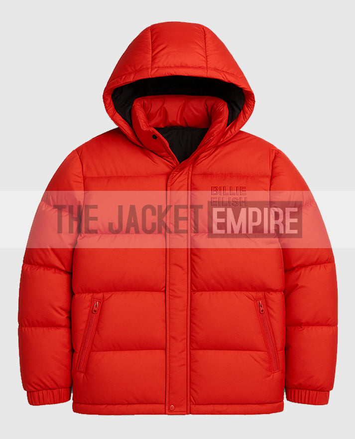 Billie Eilish Red Puffer Jacket