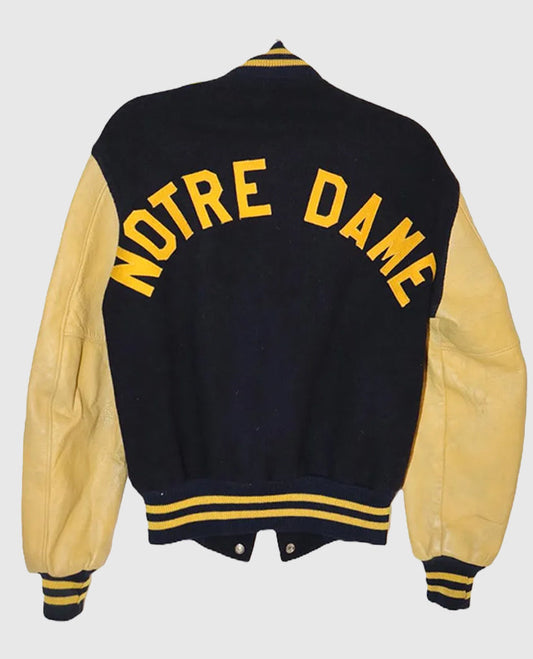 BlackTan Fighting Irish Notre Dame Varsity Jacket