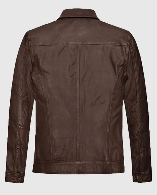 Men's Retro Brown Leather Jacket
