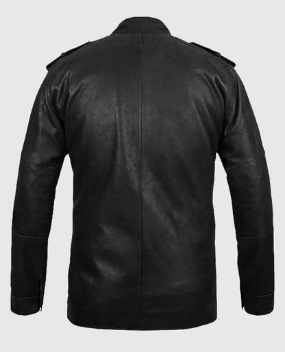 Men's Black Moto Leather Jacket