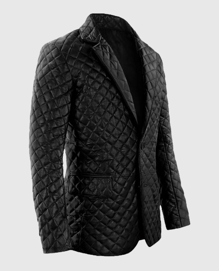 Men's Bocelli Quilted Leather Blazer