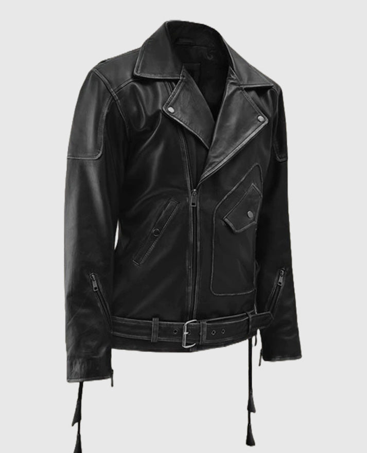 Street Style Biker Leather Jacket For Men