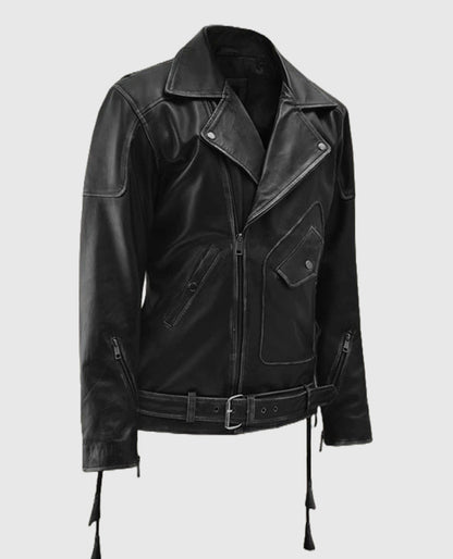 Street Style Biker Leather Jacket For Men