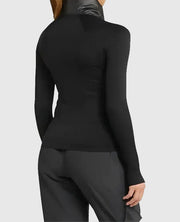 Women's Zella Hybrid Quilted Black Puffer Jacket