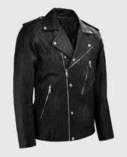 Men's Black Beast Biker Leather Jacket