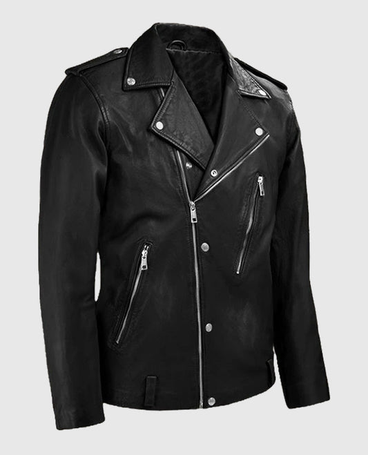 Men's Black Beast Biker Leather Jacket