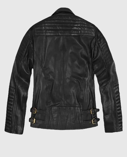 Men's Black Biker Leather Jacket