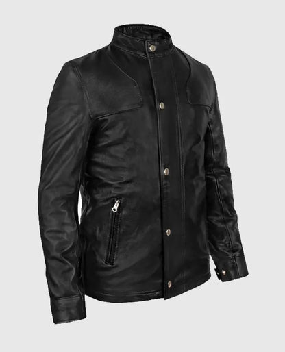 Men's Military Command Leather Jacket