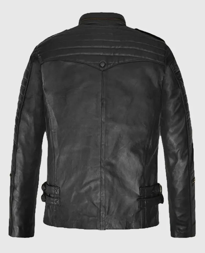 Men's Classic Black Leather Jacket