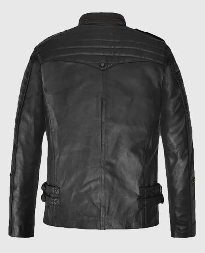 Men's Classic Black Leather Jacket