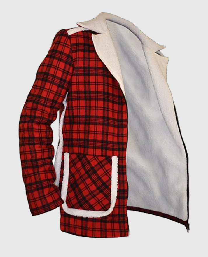 Deadpool Ryan Reynolds Wade Wilson Red Shearling Jacket