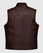 Men's Road Shaper Dark Brown Leather Vest