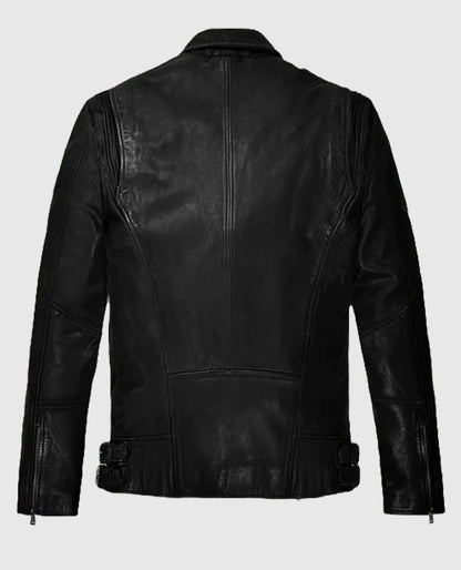 Men's Rider Falcon Black Leather Jacket
