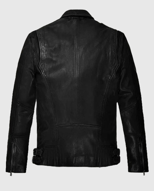 Men's Rider Falcon Black Leather Jacket