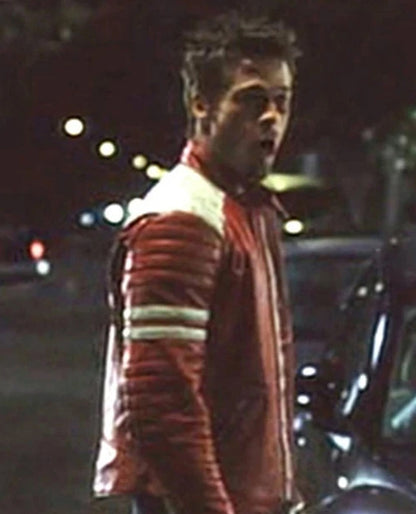 Tyler Durden's Fight Club Red Leather Jacket