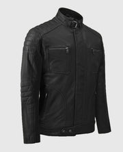 Men's Firefly Black Moto Leather Jacket