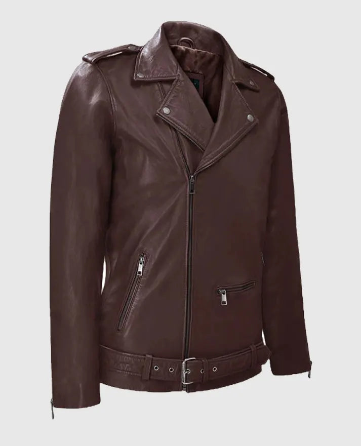 Men's Rutland Riding Leather Burgundy Jacket