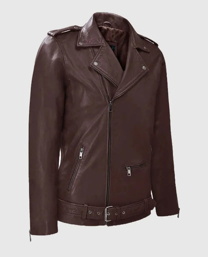 Men's Rutland Riding Leather Burgundy Jacket